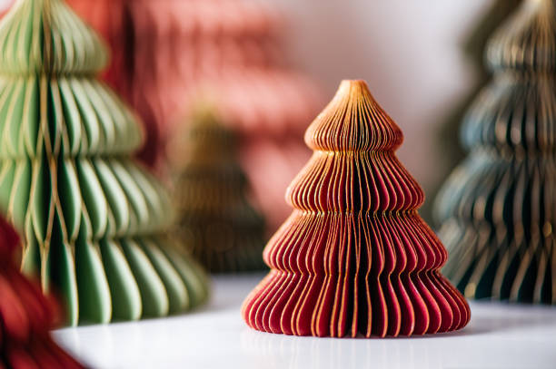 istock Trendy paper Christmas tree baubles 1851374905