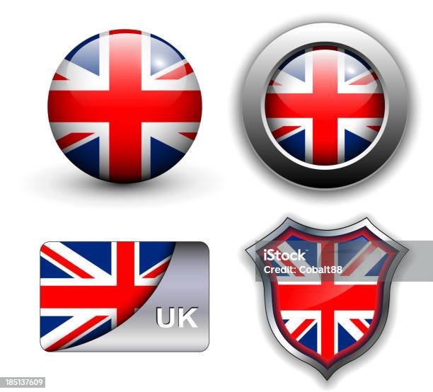 Uk Icons Stock Illustration - Download Image Now - Backgrounds, Badge, British Culture