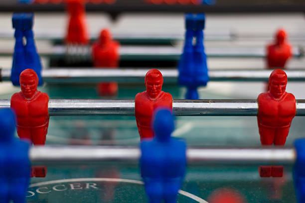 istock Table football - Foosball. Red vs blue 185137848