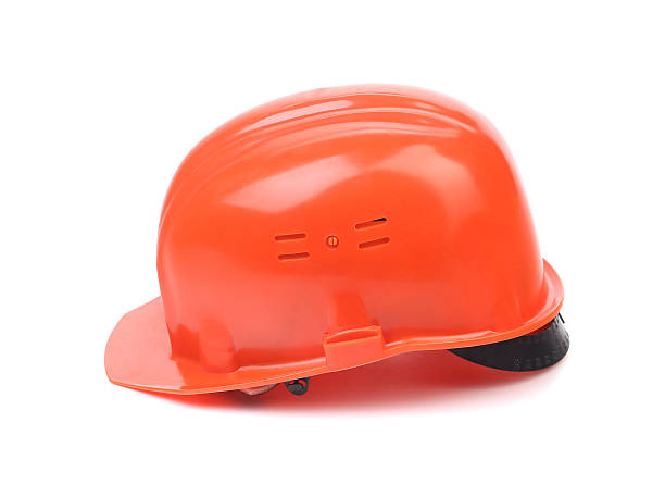 istock Side view of red hard hat. 185137852