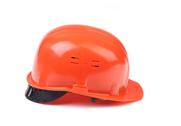istock Side view of red hard hat. 185138902