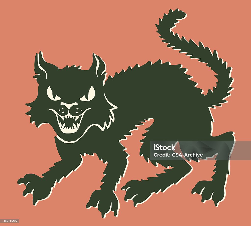 Black Cat Domestic Cat stock vector