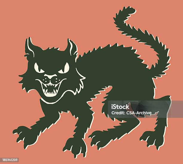 Black Cat Stock Illustration - Download Image Now - Domestic Cat, Undomesticated Cat, Black Color