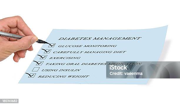 체크리스트 Diabet 관리 감시에 대한 스톡 사진 및 기타 이미지 - 감시, 건강관리와 의술, 건강한 생활방식