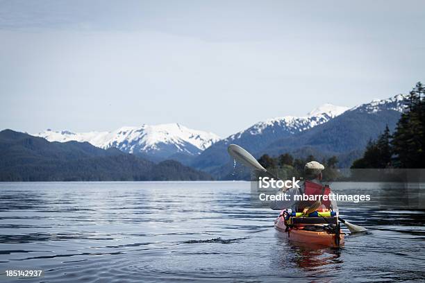 Adult Male Kayaking In Sitka Harbor Alaska Stock Photo - Download Image Now - Alaska - US State, Sitka, Kayak