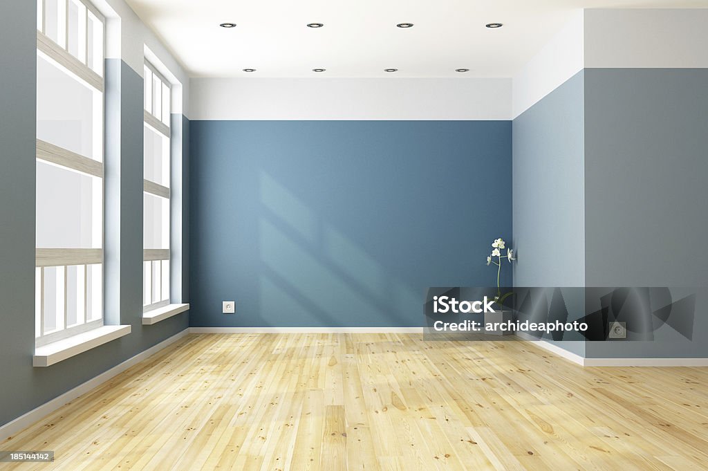 Bleu vide salle de séjour - Photo de Salon - Pièce libre de droits