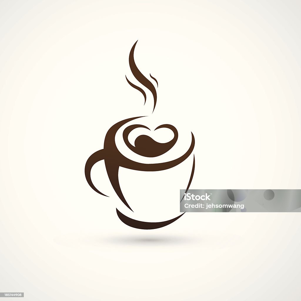 Чашка кофе значок - Векторная графика Абстрактный роялти-фри