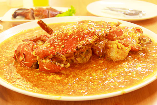 istock Stirred Fried Crab with Garlic, Pepper, Curry Powder. 185146744