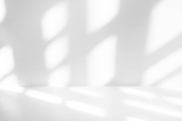 istock Wall interior background, studio  and backdrops show products.with shadow from window color white . background for text insertion and presentation product 1851518782