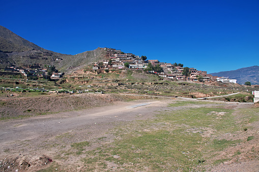 The panoramic view of Mingora in Swat valley of Himalayas, Pakistan