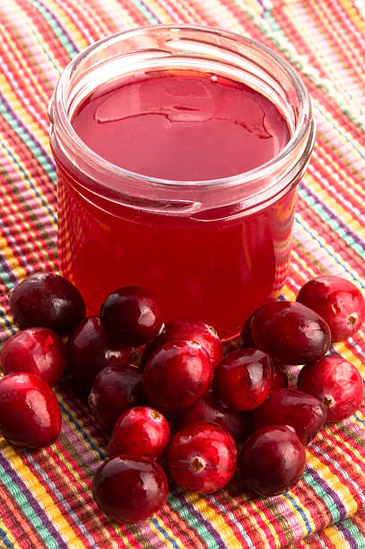 istock Jelly with Cranberries in Glass 185157065