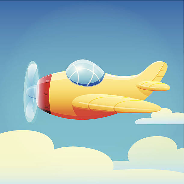 Flying Fast Cartoon 160+ Cute Comic Airplane Jet Flying Fast In The Sky Stock Photos ...