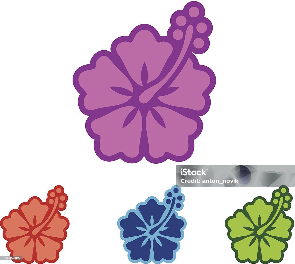 Fleur d'Hibiscus à Hawaï - clipart vectoriel de Arbre en fleurs libre de droits