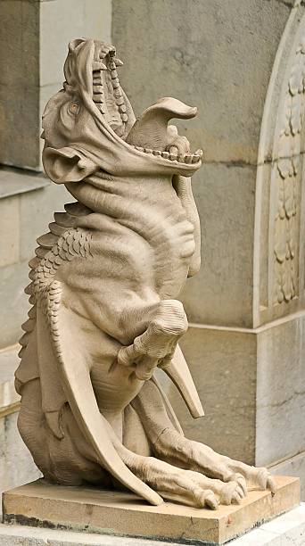 istock Statue of a chimera/gargoyle. 185158280