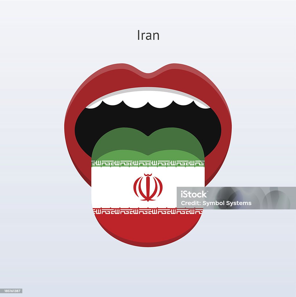 Iran Sprache.  Abstrakt Menschliche Zunge. - Lizenzfrei Abstrakt Vektorgrafik