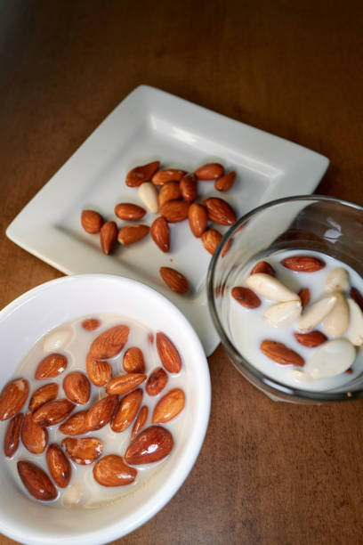 istock Sprouted almonds shot indoor on a natural background 1851641472