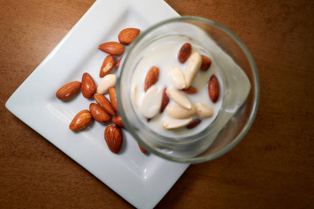 istock Sprouted almonds shot indoor on a natural background 1851643032
