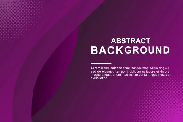 Vector illustration of aper layer Purple and indigo gradient abstract background. use for banner, cover, poster, wallpaper ,landing page, web design with space for text. eps 10 vector