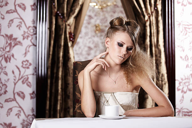 istock The nice girl in cafe 185166533