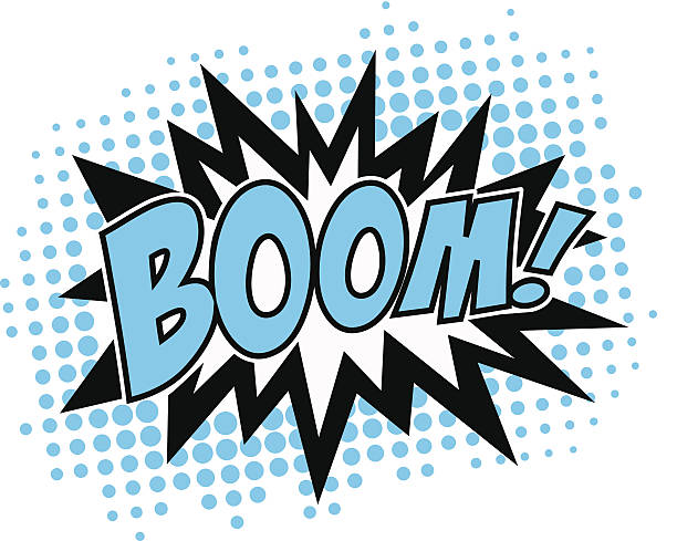 boom! - comic rede blase, comic, 3c - kaboom stock-grafiken, -clipart, -cartoons und -symbole