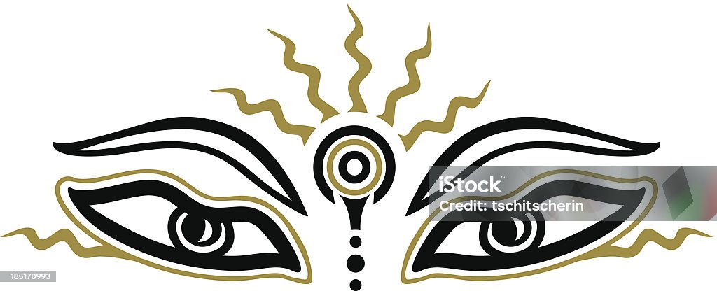 Buddha Eyes Symbol Wisdom Enlightenment Stock Illustration - Download Image  Now - Buddha, Third Eye, Eyes Of Buddha - iStock
