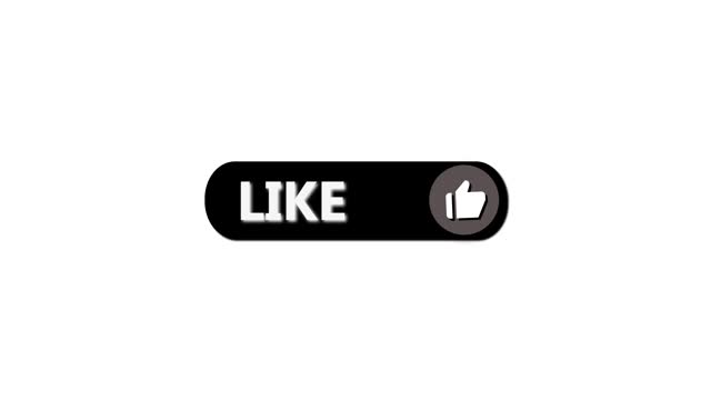 Animated like button with thumb up icon on a white background.