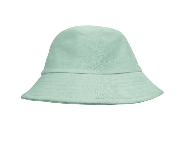 istock Green bucket hat on white background 1851779046