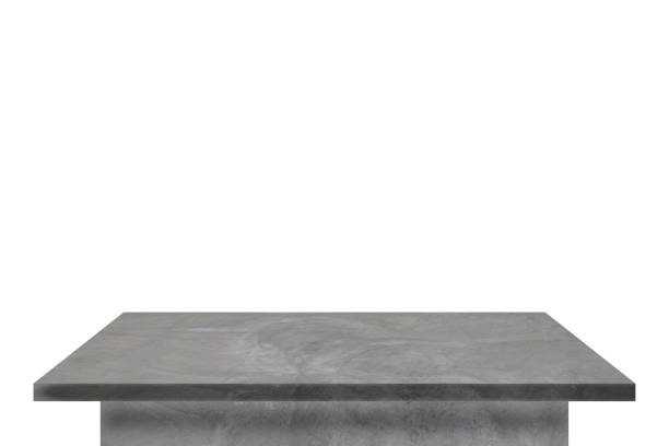 istock Empty gray concrete table top on square shape for put object or montage product and decor on home 1851783970