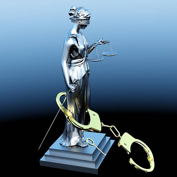 istock Lady of Justice & handcuffs 185181732