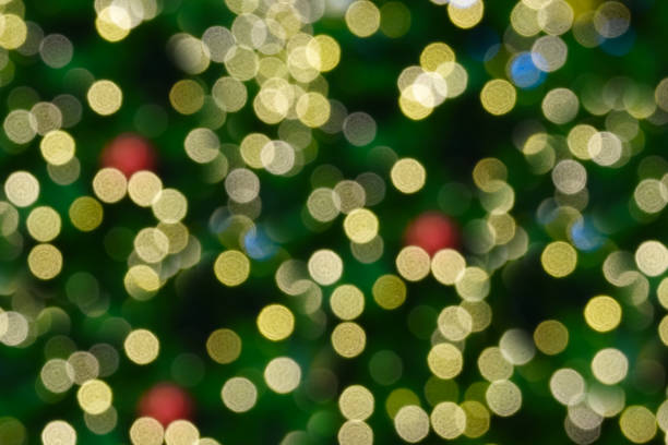 istock Blurred electric lights on Christmas tree decorate. 1851838879