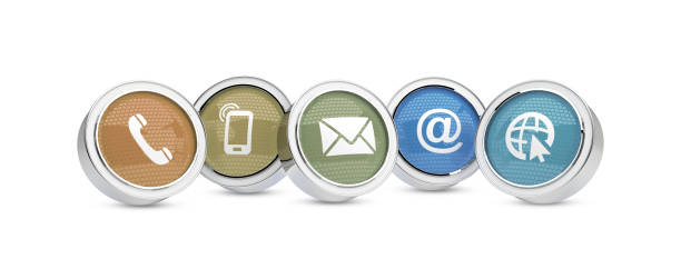 istock Contact icons, 3D illustration 1851852683