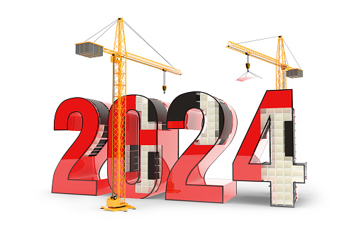New Year 2022 Construction, red version