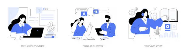 Vector illustration of On-demand services isolated cartoon vector illustrations se
