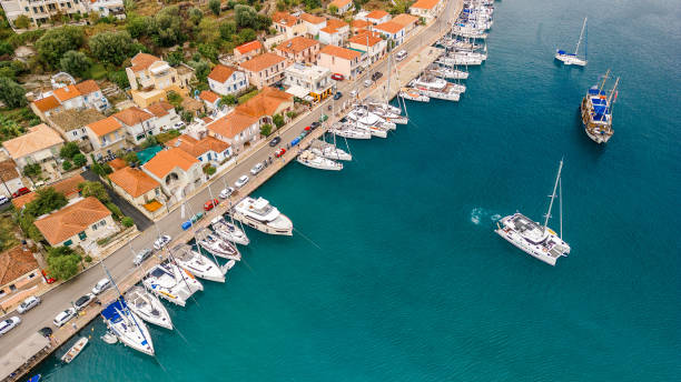istock Vathi bay, Ithaca, Greece with sailboats anchored 1851915229