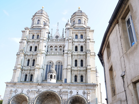 Dijon, France - October the 20th, 2021: the facade of the Saint-Michel church.