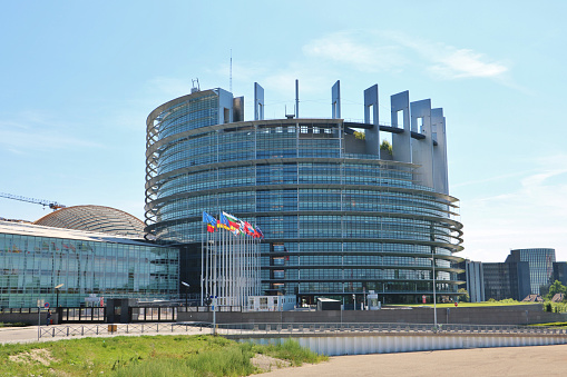The headquarter of European parliament in Strasbourg