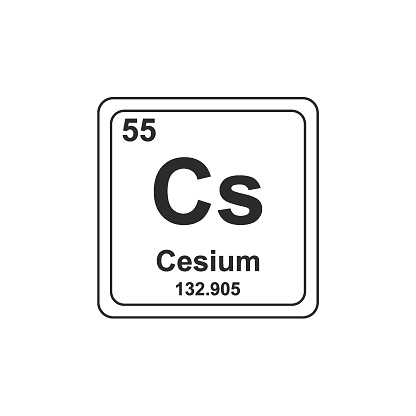 Chemical symbol for cesium icon