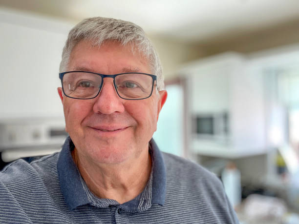 istock Senior Caucasian man selfie indoors 1852008073