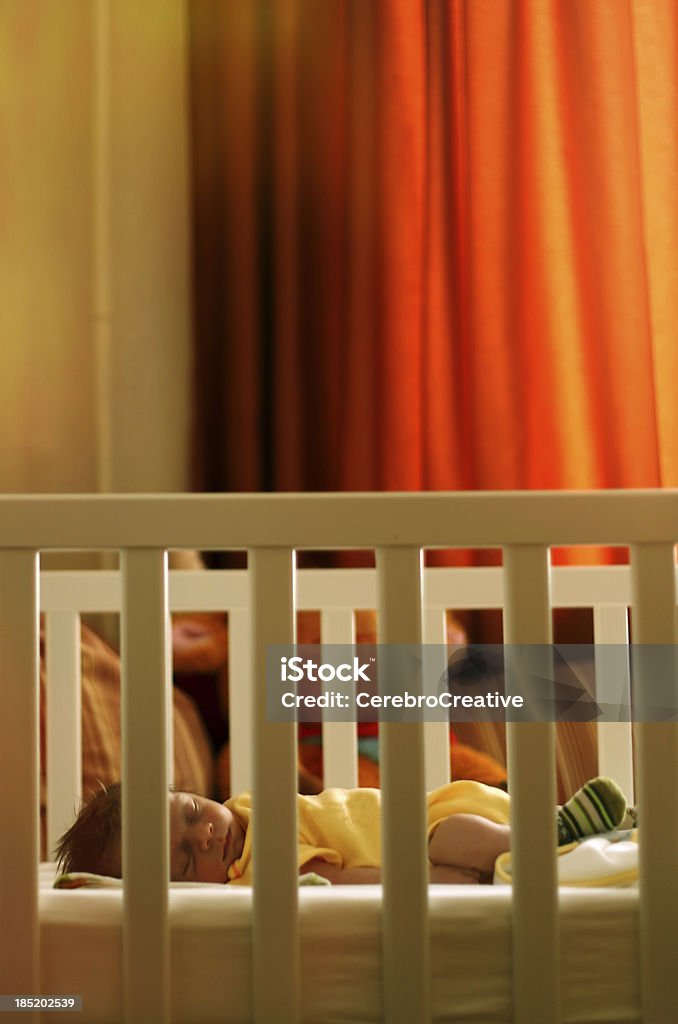 Sleeping Baby Baby sleeping in bed 0-1 Months Stock Photo