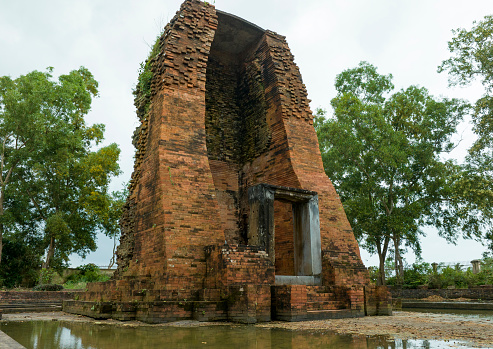 The ancient Champa tower belongs to the Oc Eo culture, Bac Lieu province, Vietnam