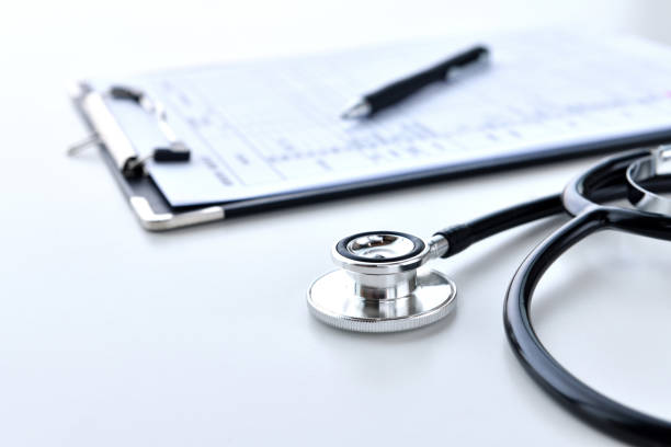 istock Stethoscope and medical record on desk witn nobody 1852028166