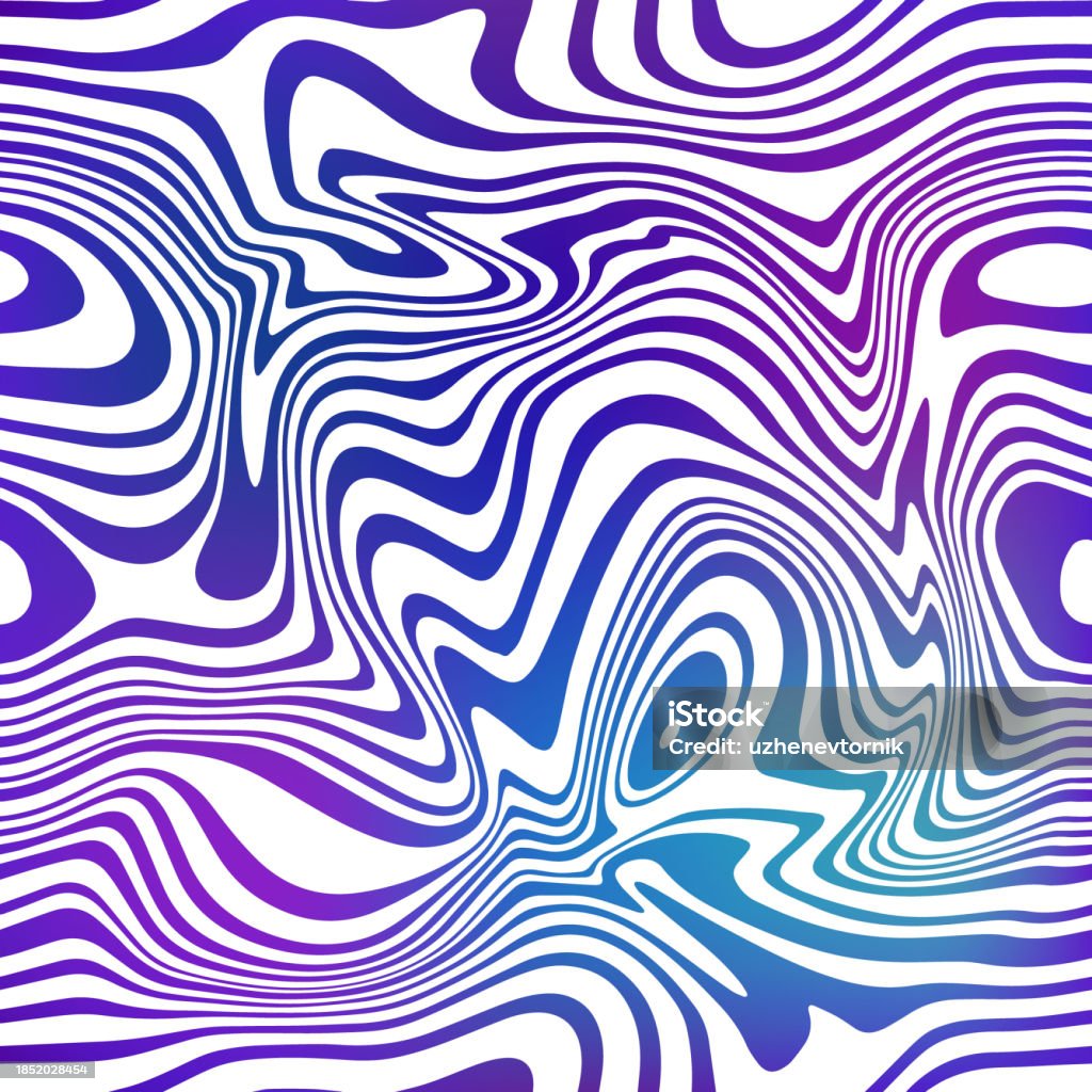 Liquid Dynamic Gradient Waves Pattern Stock Illustration - Download ...