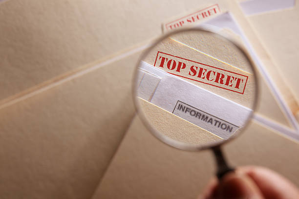 top streng - top secret secrecy mystery data stock-fotos und bilder