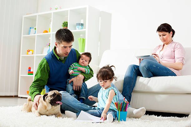 istock Family Having Fun Together At Home 185207083