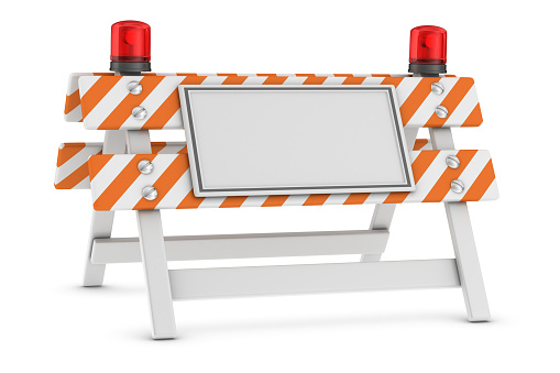 3d render.  Barricade isolated on white background.