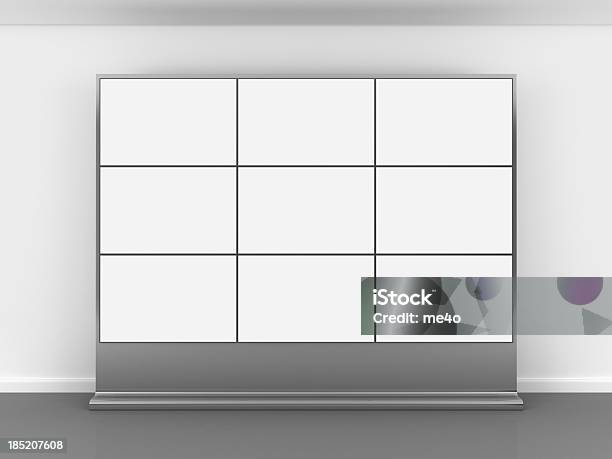 3d Blank Video Wall Stock Photo - Download Image Now - Computer Monitor, Wall - Building Feature, Projection Screen