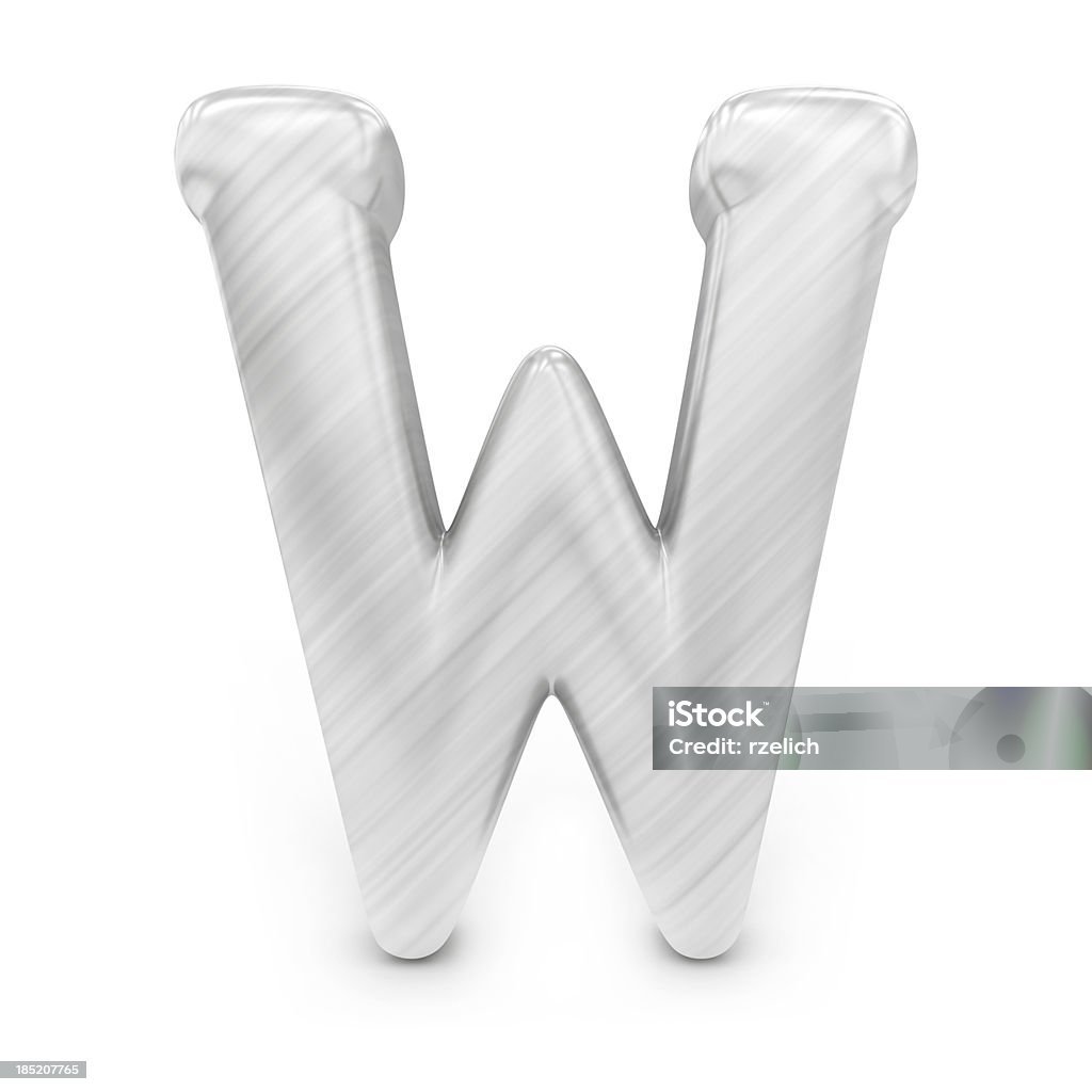 Shiny alphabet - W "Shiny alphabet series, letter W, 3d render" Alphabet Stock Photo