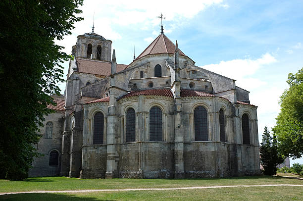 Basilica of Vezelay exterior stock photo