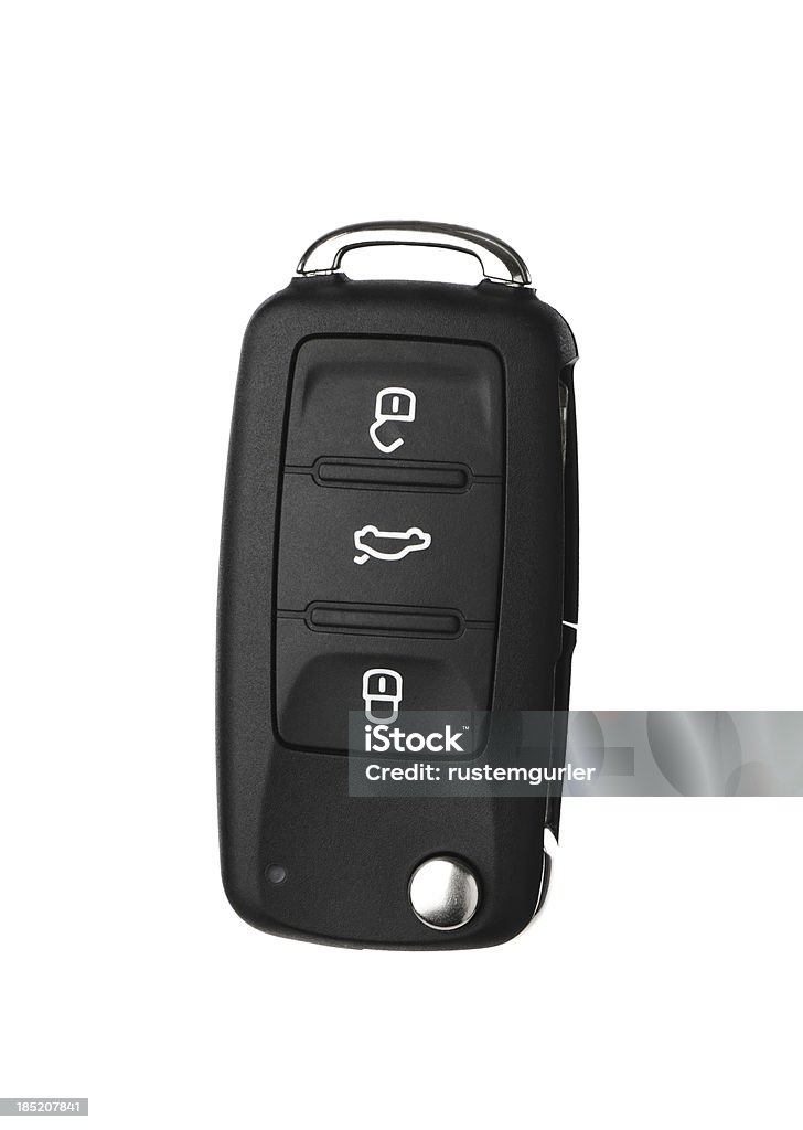 Modern automobile key Modern automobile Key and Remote Isolated on a White Background. Car Stock Photo