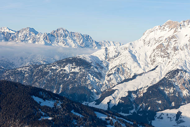 istock snow covered mountain range in the Austrian Alps 185207903